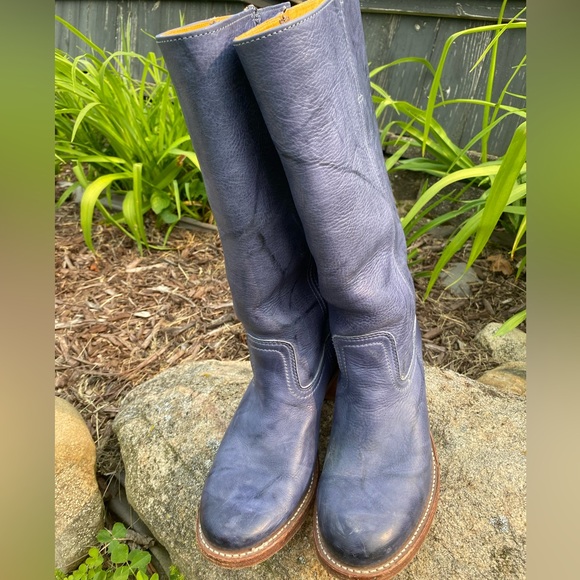 Frye Blue Heeled Boots - Picture 3 of 8